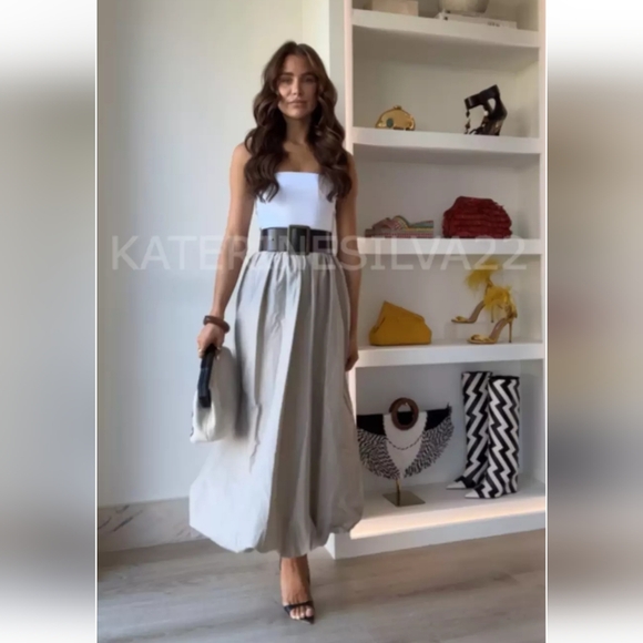 Zara Voluminous Midi Balloon Dress Size S and L - Picture 13 of 15